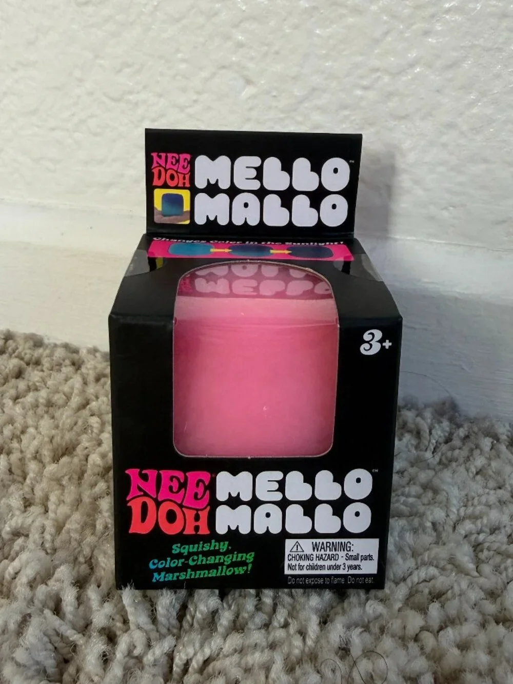 Nee Doh Mello Mallo Color Changing Marshmallow Pink NWT